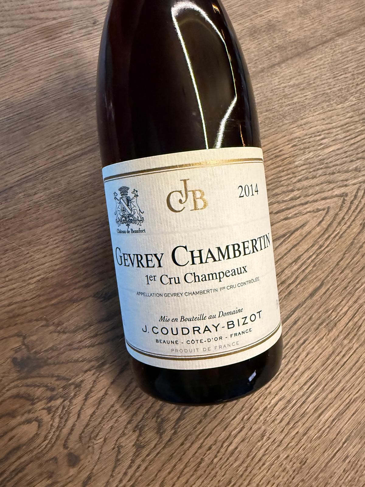 DOMAINE COUDRAY BIZOT GEVREY CHAMBERTIN 1ER CRU LES CHAMPEAU 2014 0.75L.